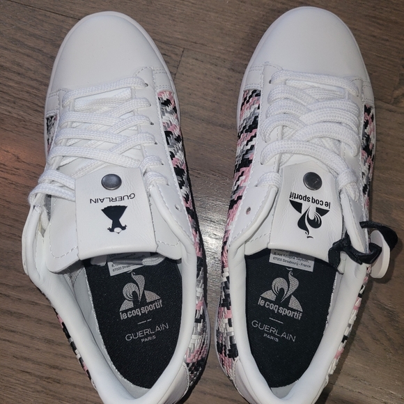 Coq Sportif x Guerlain La Petite Robe Noire Arthur Ashe sneakers Size 35.5 - Picture 5 of 7